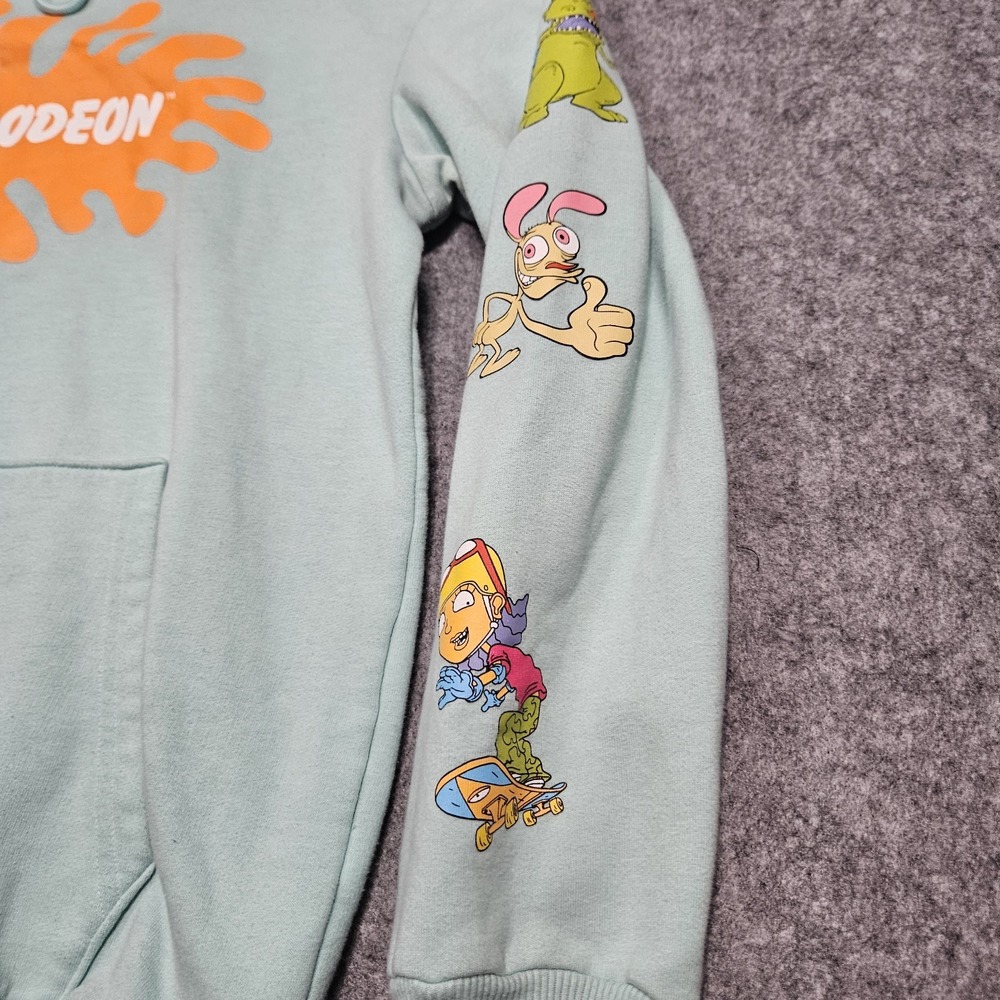 Nickelodeon 90's Cartoons Hoodie Rugrats, Rocko, Arnold Size Large Sweatshirt - Picture 4 of 10